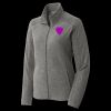 Women's Heather Microfleece Full Zip Jacket Thumbnail